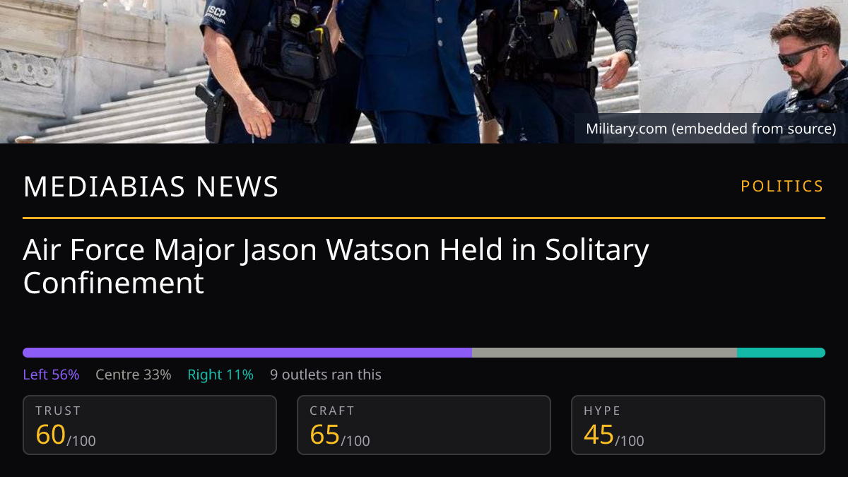 Jason Watson solitary confinement | MediaBias News