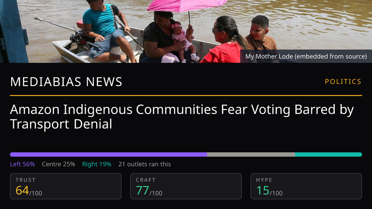 Amazon Indigenous Communities Fear Voting Barred by Transport Denial