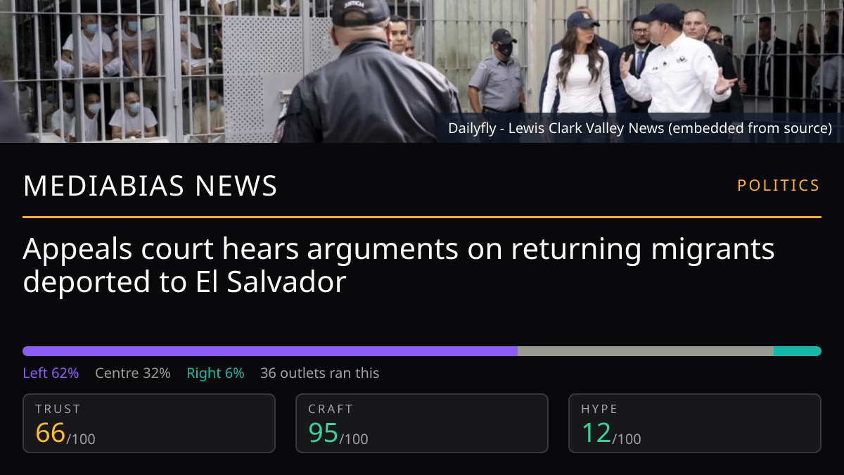 Appeals court hears arguments on returning migrants deported to El Salvador