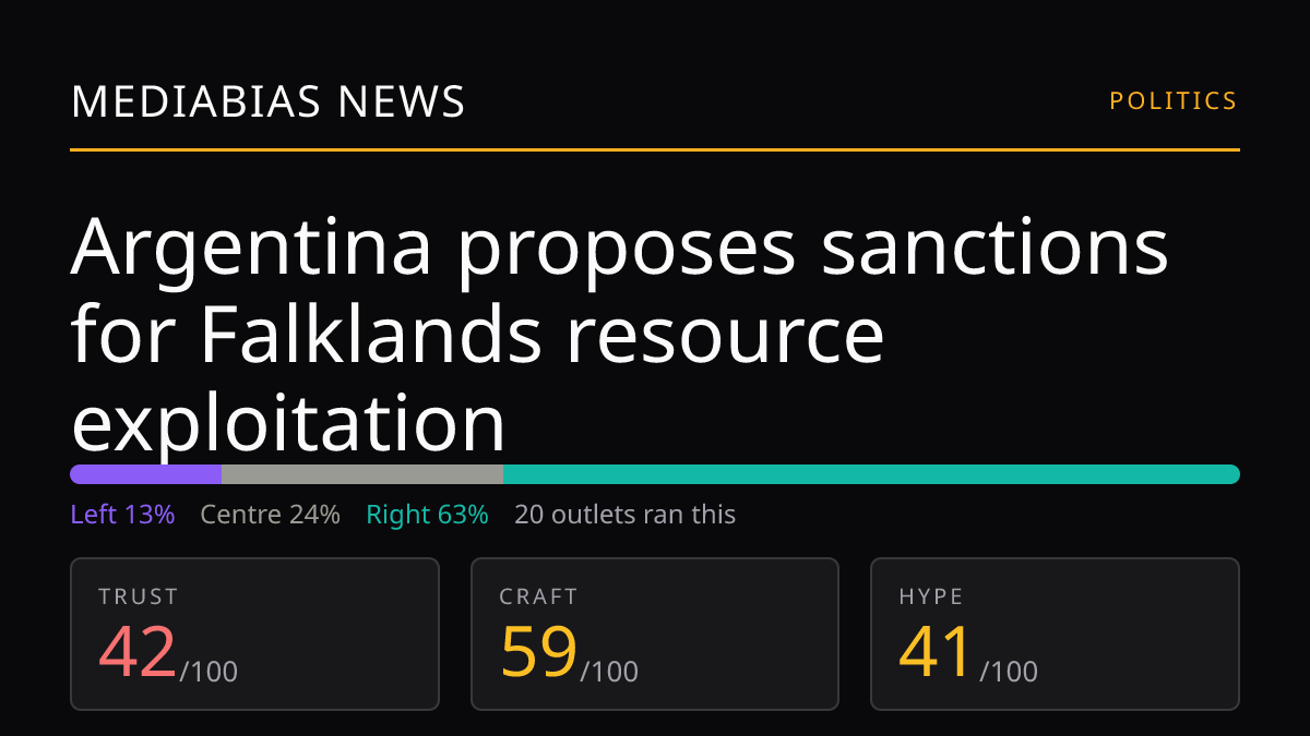 Argentina proposes sanctions for Falklands resource exploitation