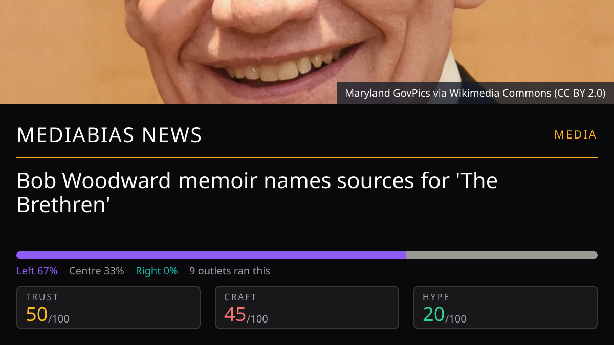 Bob Woodward Memoir | MediaBias News