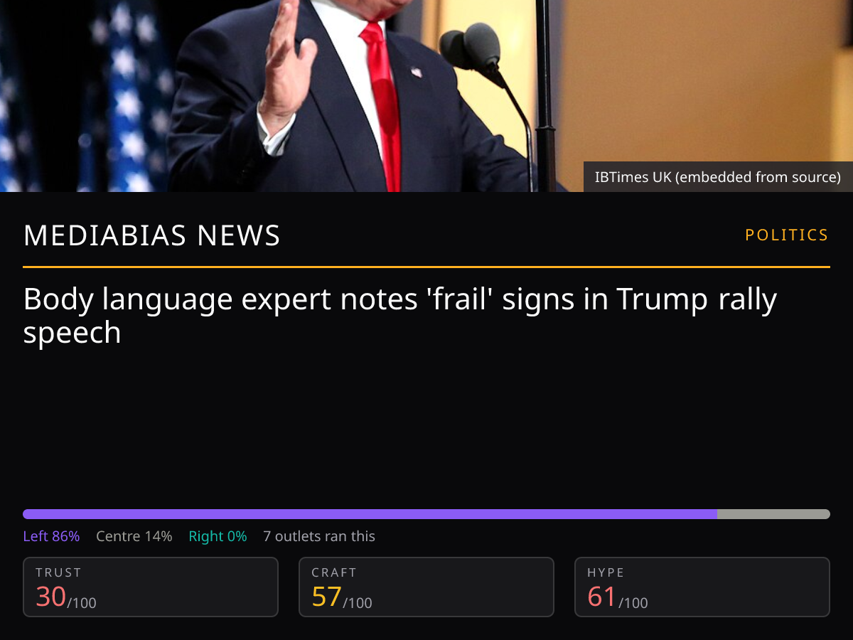 Trump rally speech analysed | MediaBias News