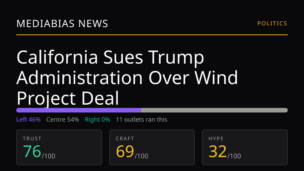 California Sues Trump Administration Over Wind Project Deal