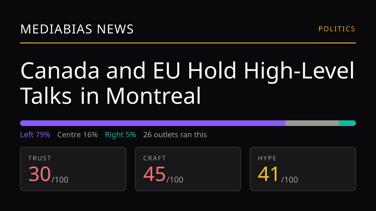 Canada and EU Hold High-Level Talks in Montreal