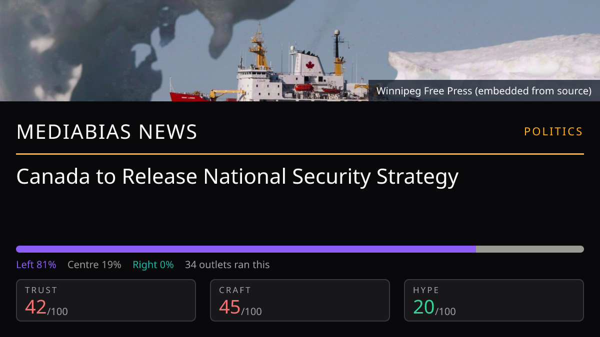Canada to Release National Security Strategy