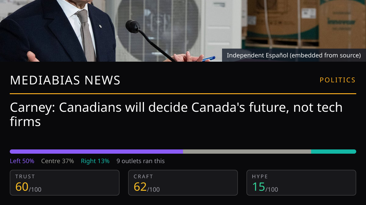 Carney: Canadians will decide Canada's future, not tech firms