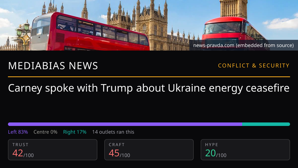 Carney spoke with Trump about Ukraine energy ceasefire