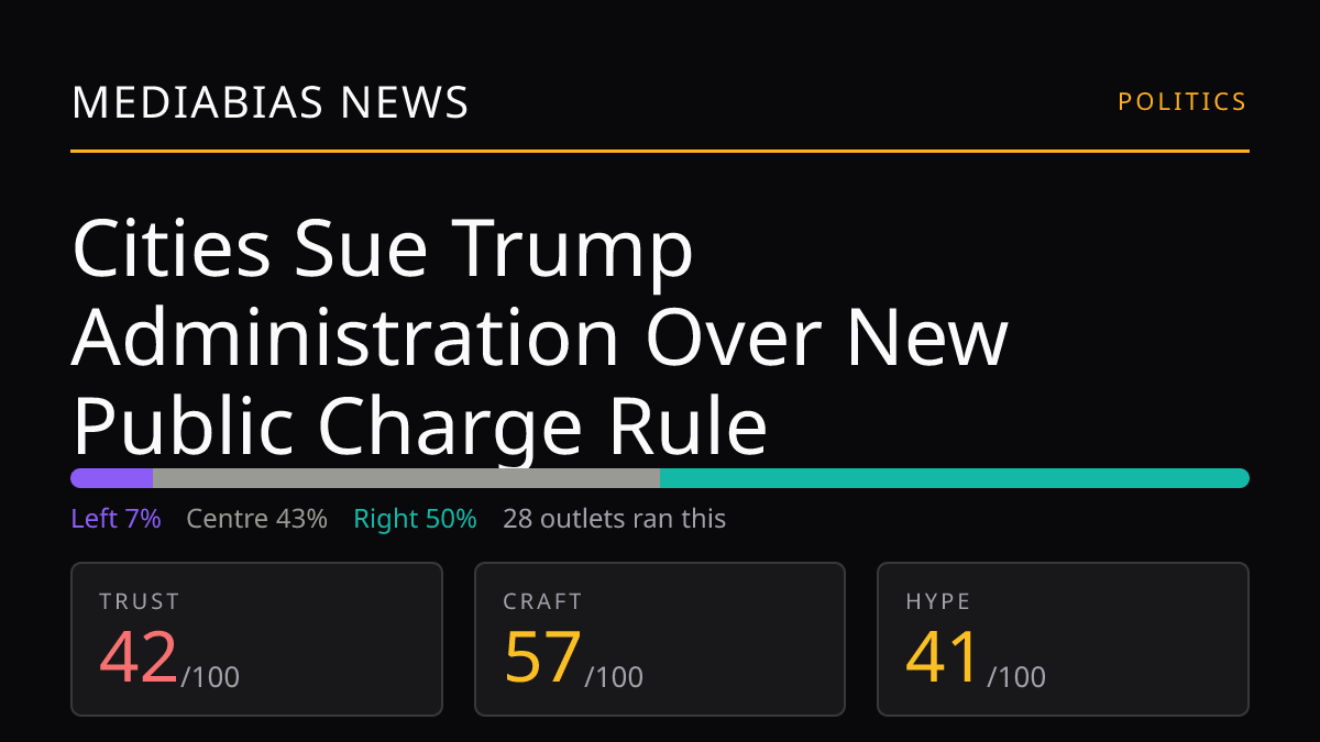 Cities Sue Trump Administration Over New Public Charge Rule