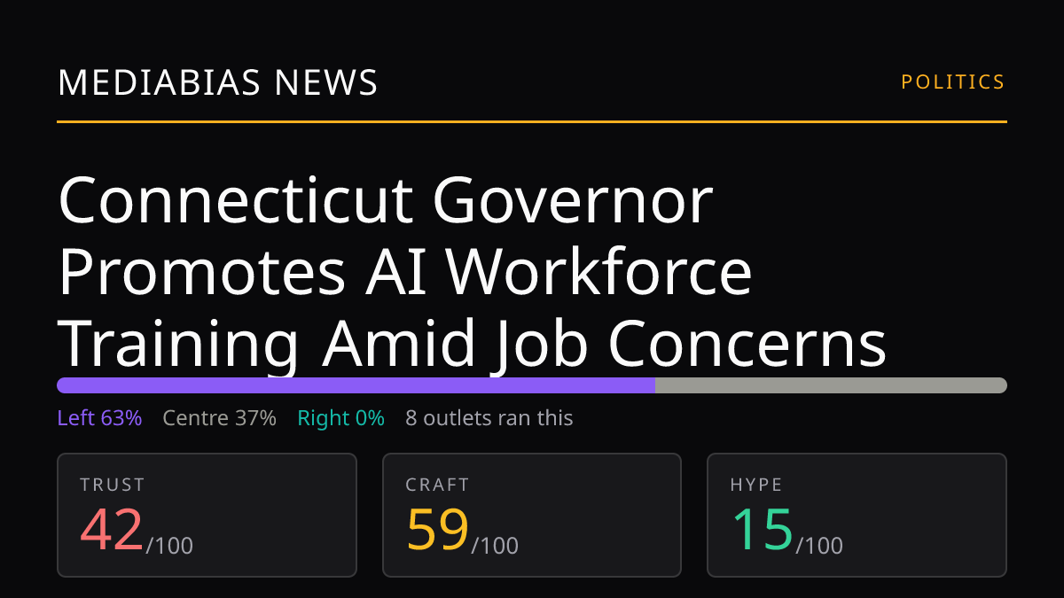 Connecticut Governor Promotes AI Workforce Training Amid Job Concerns