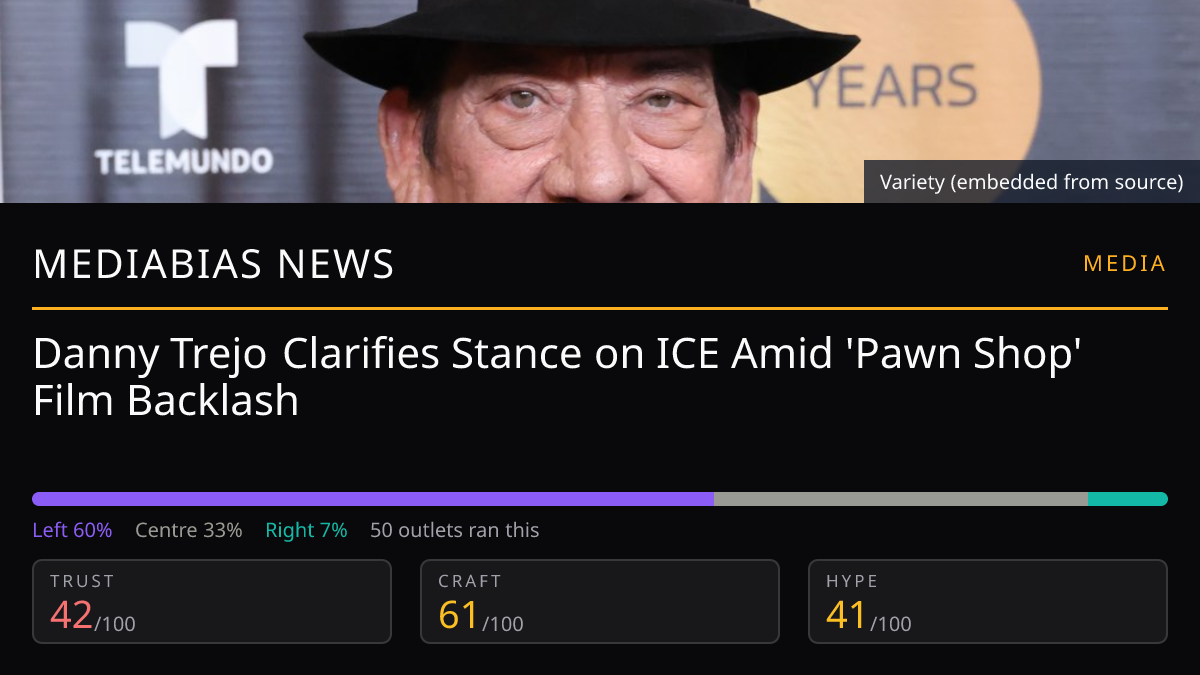 Danny Trejo on ICE | MediaBias News