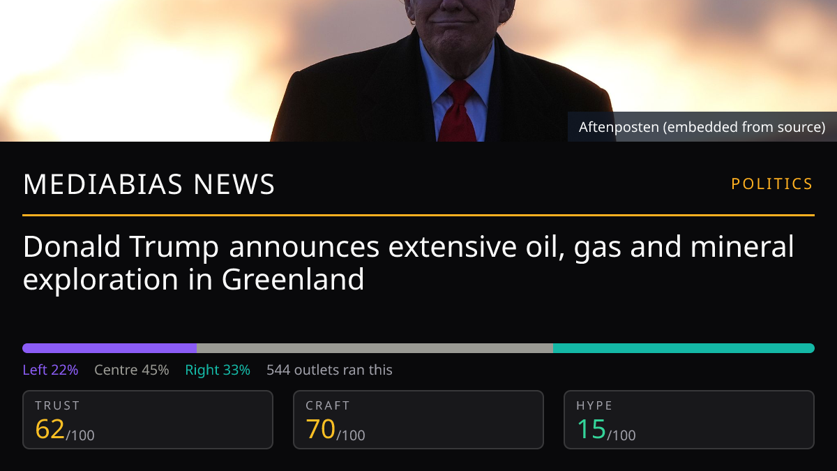 Trump announces Greenland oil plans | MediaBias News