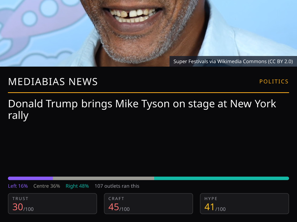 Trump rally with Mike Tyson | MediaBias News
