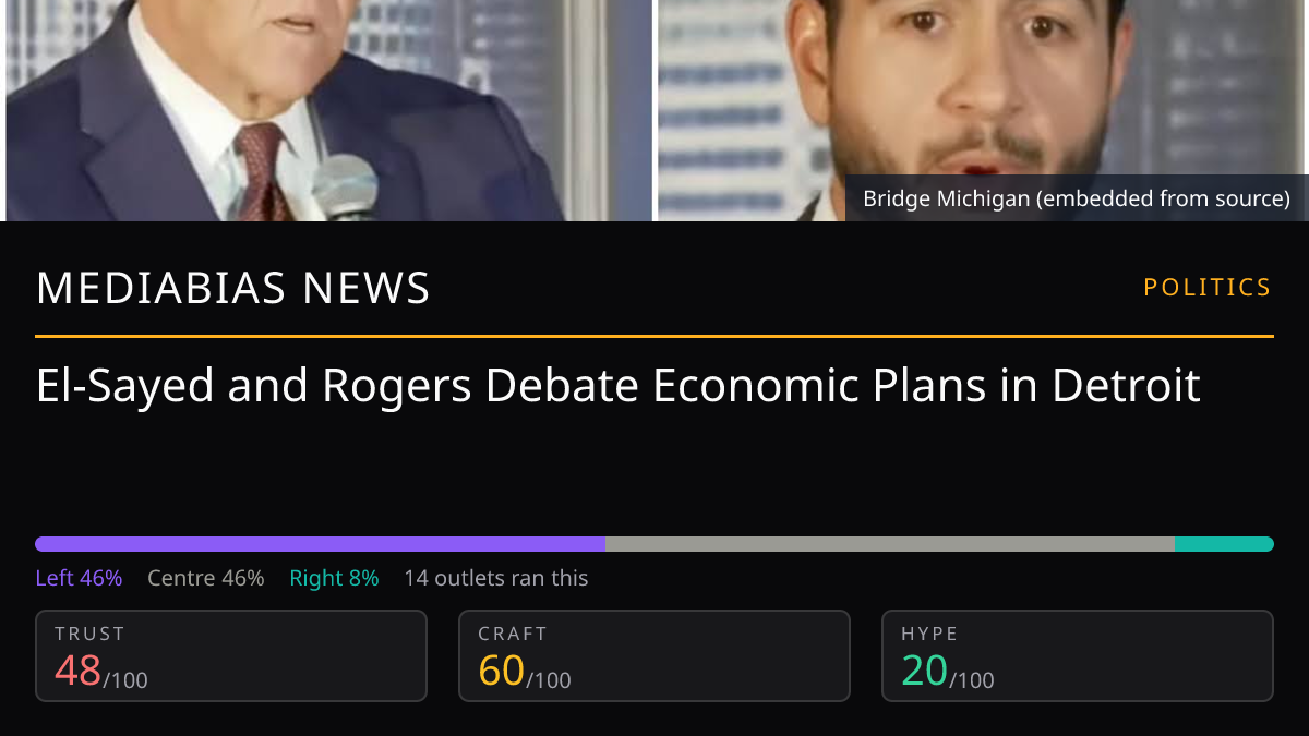 El-Sayed and Rogers Debate Economy | MediaBias News