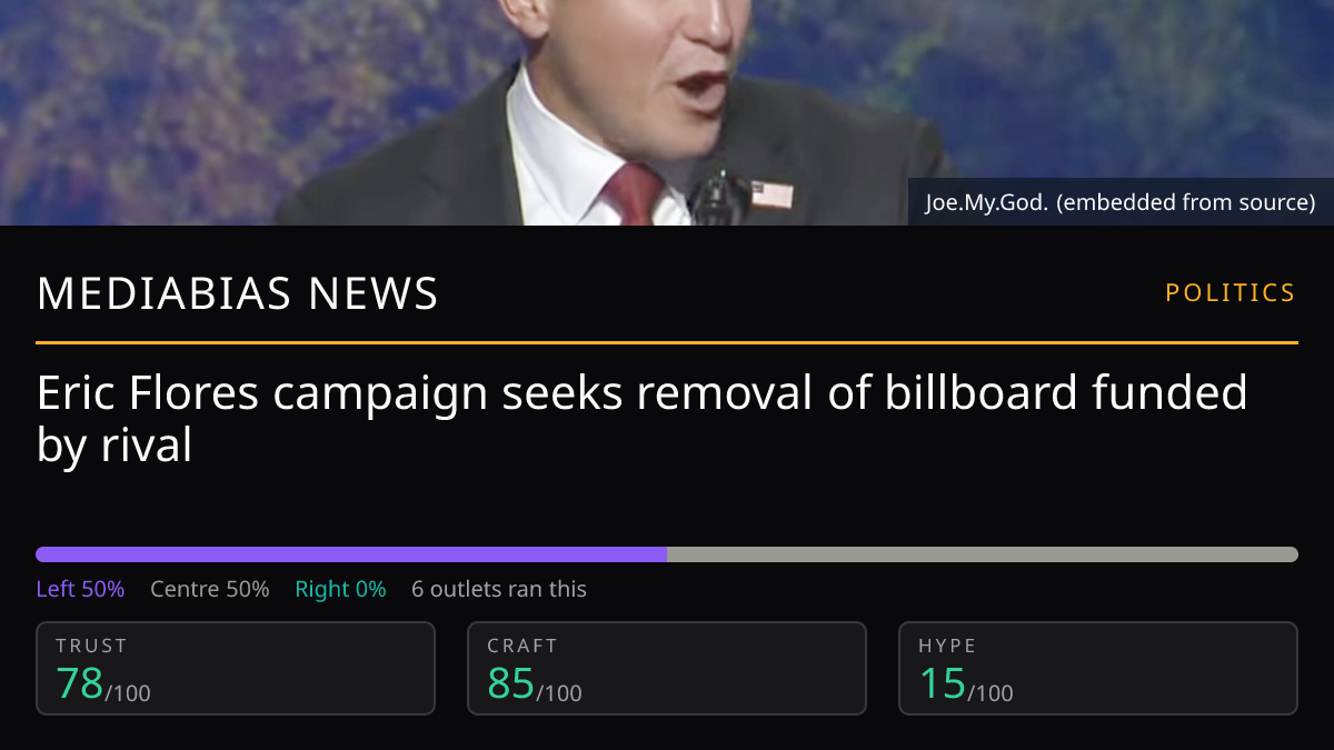 Eric Flores Billboard Dispute | MediaBias News