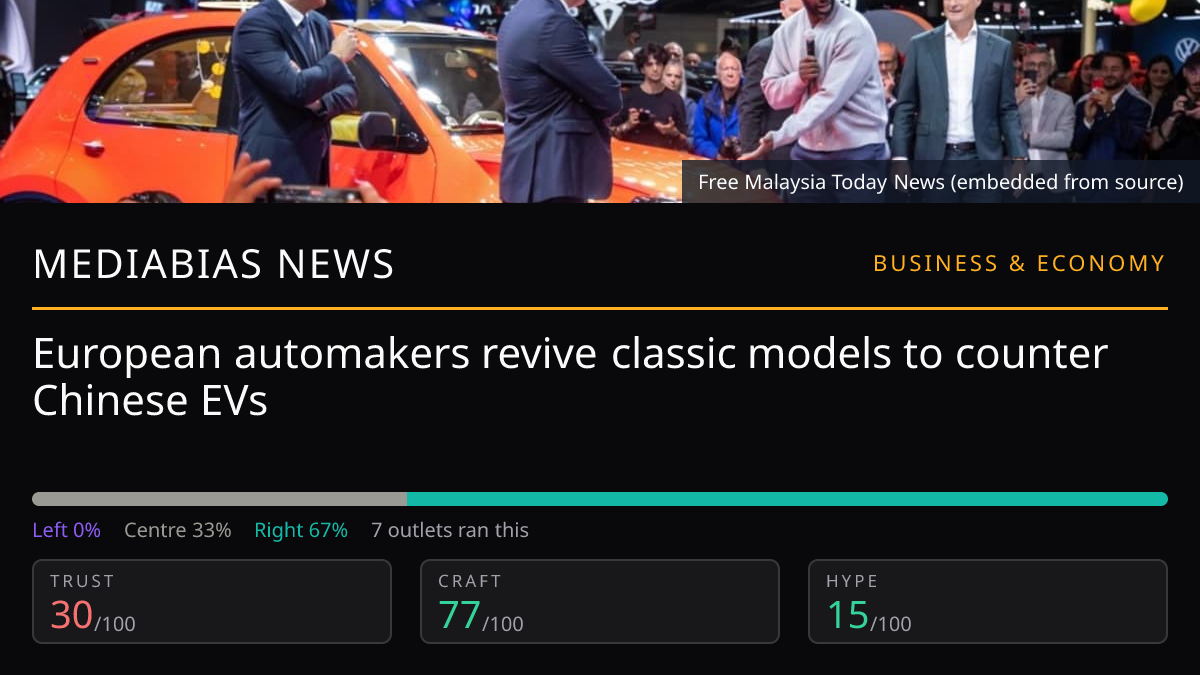 European automakers revive classic models to counter Chinese EVs