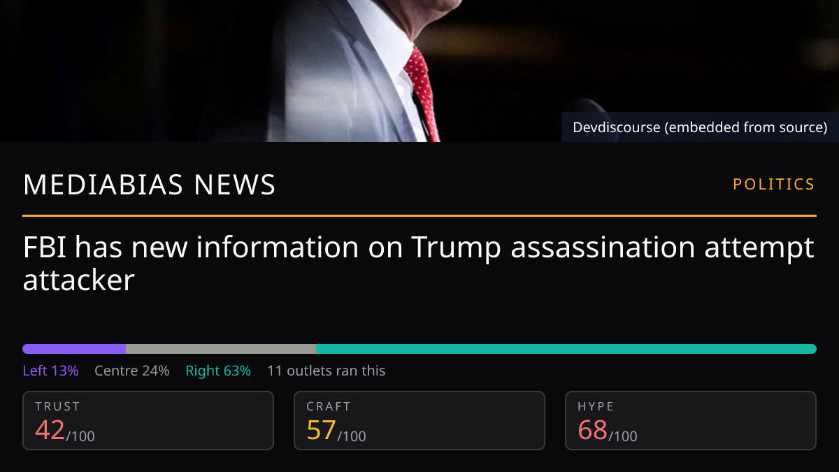 FBI has new information on Trump assassination attempt attacker