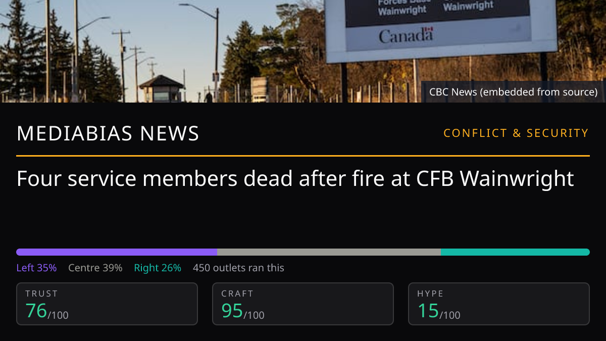 CFB Wainwright fire | MediaBias News