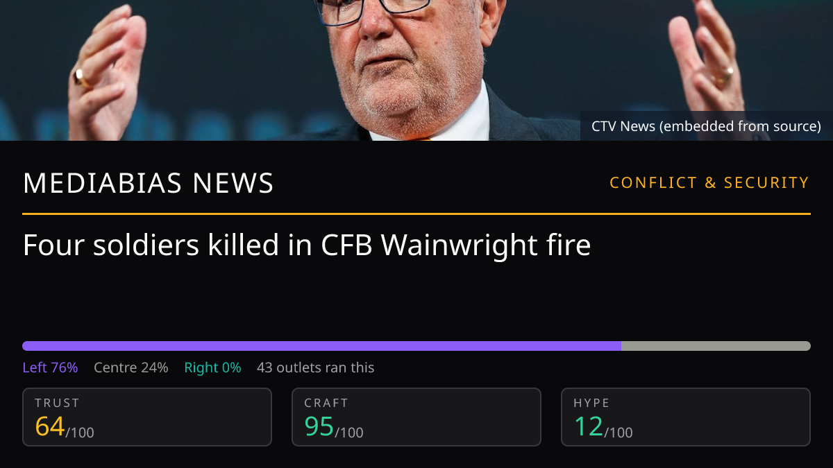 CFB Wainwright fire kills 4 | MediaBias News