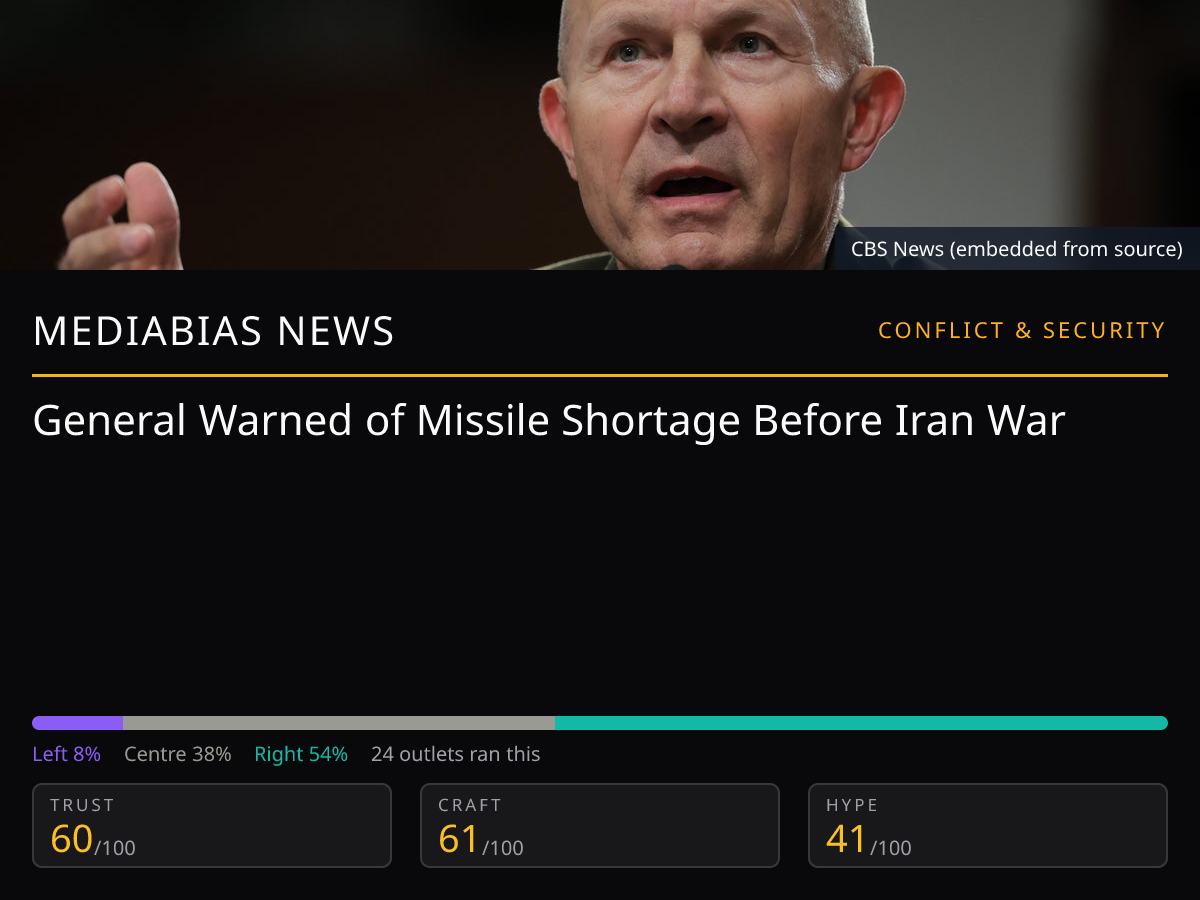 Gen Randy George Warned of Missile Shortage | MediaBias News