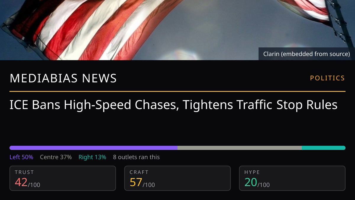 ICE Bans High-Speed Chases, Tightens Traffic Stop Rules