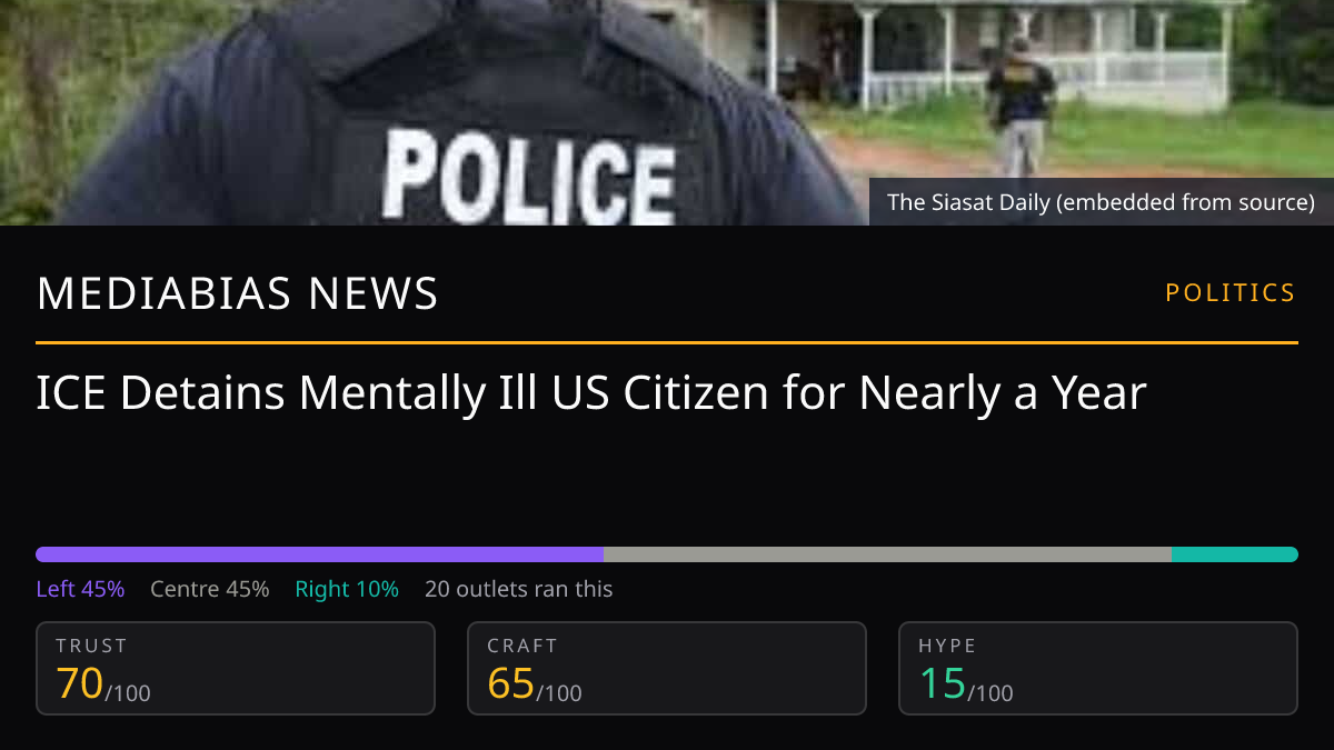 ICE Detains Mentally Ill US Citizen for Nearly a Year