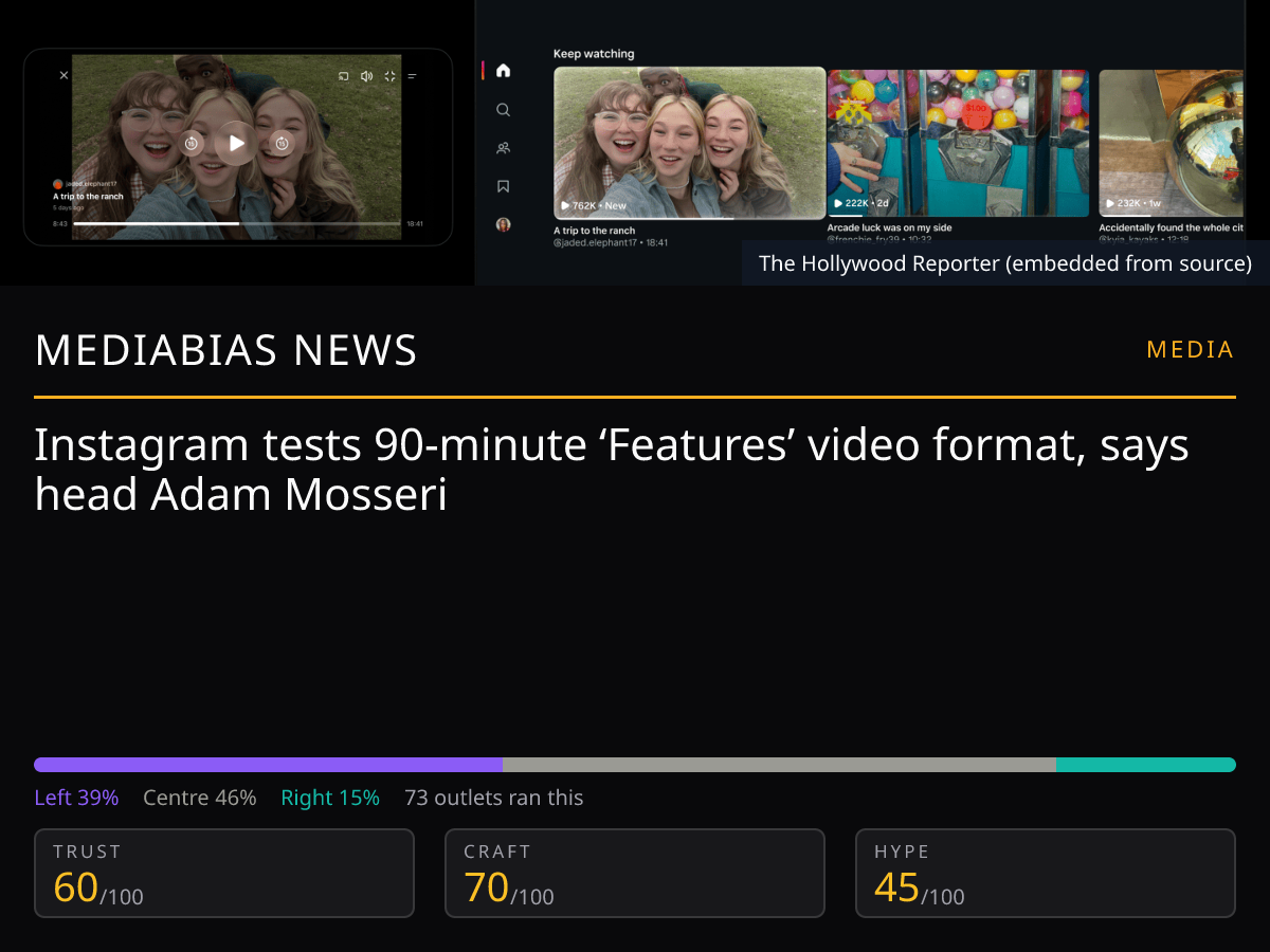 Instagram Features test | MediaBias News