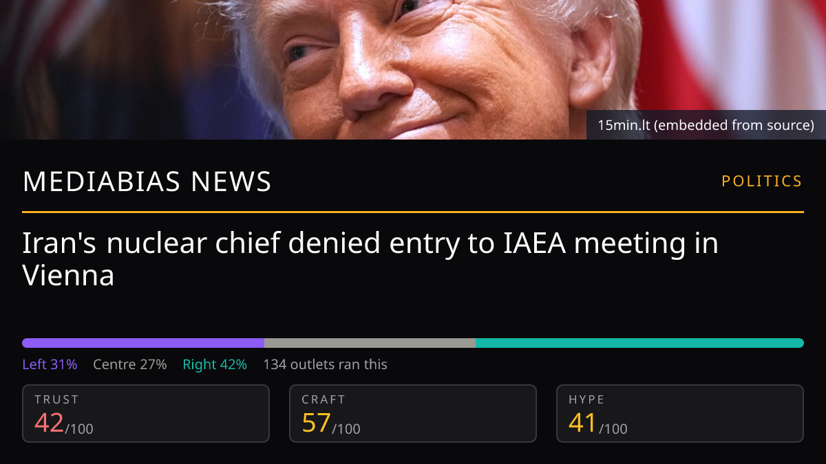 Iran's nuclear chief denied entry to IAEA meeting in Vienna