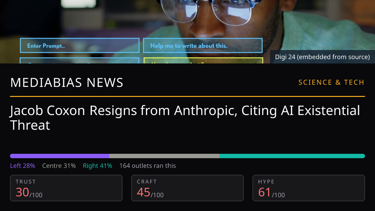 Jacob Coxon Resigns from Anthropic, Citing AI Existential Threat