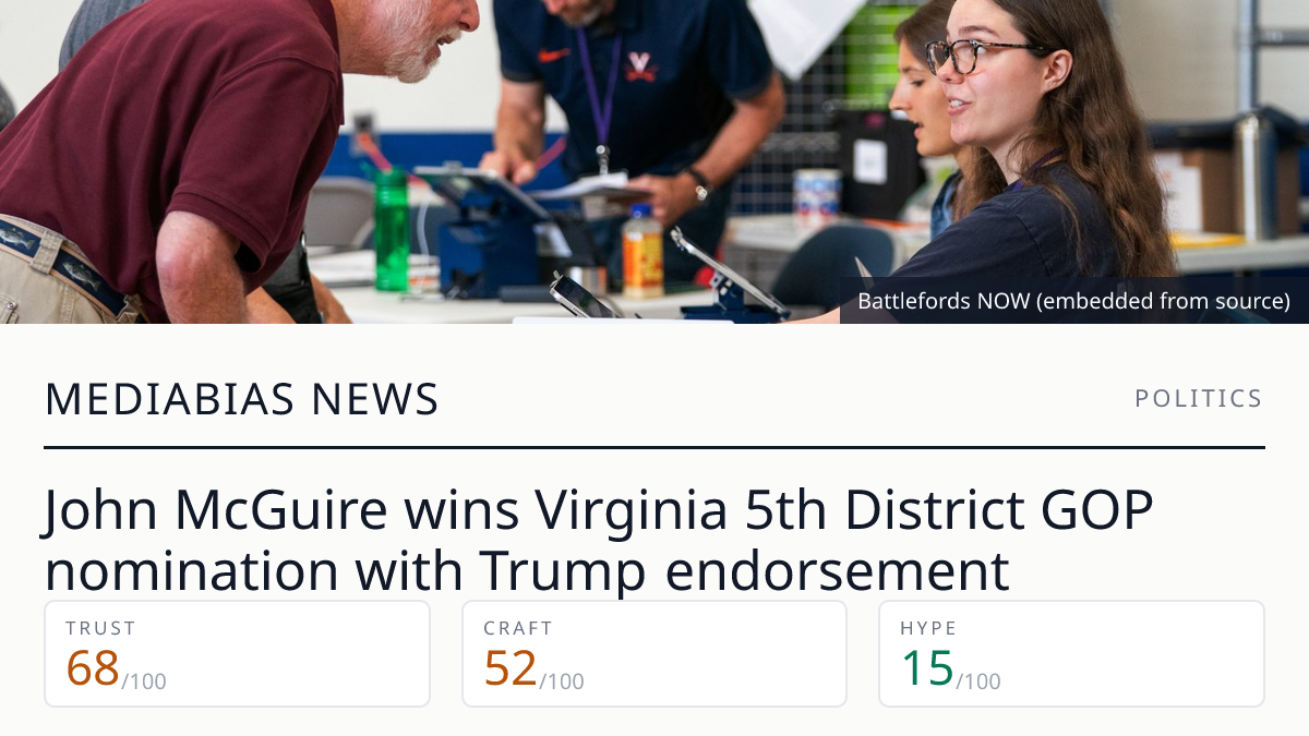 John McGuire wins Virginia 5th District GOP nomination with Trump endorsement