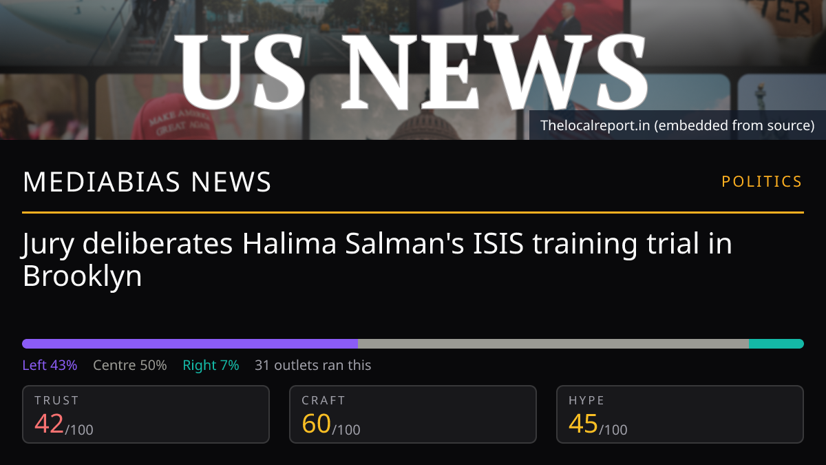 Jury deliberates Halima Salman's ISIS training trial in Brooklyn