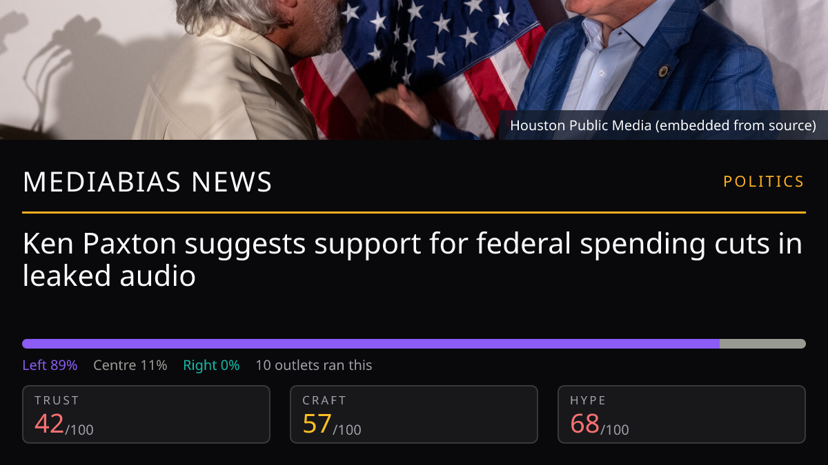 Ken Paxton suggests support for federal spending cuts in leaked audio