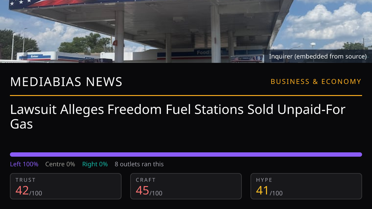 Lawsuit Alleges Freedom Fuel Stations Sold Unpaid-For Gas