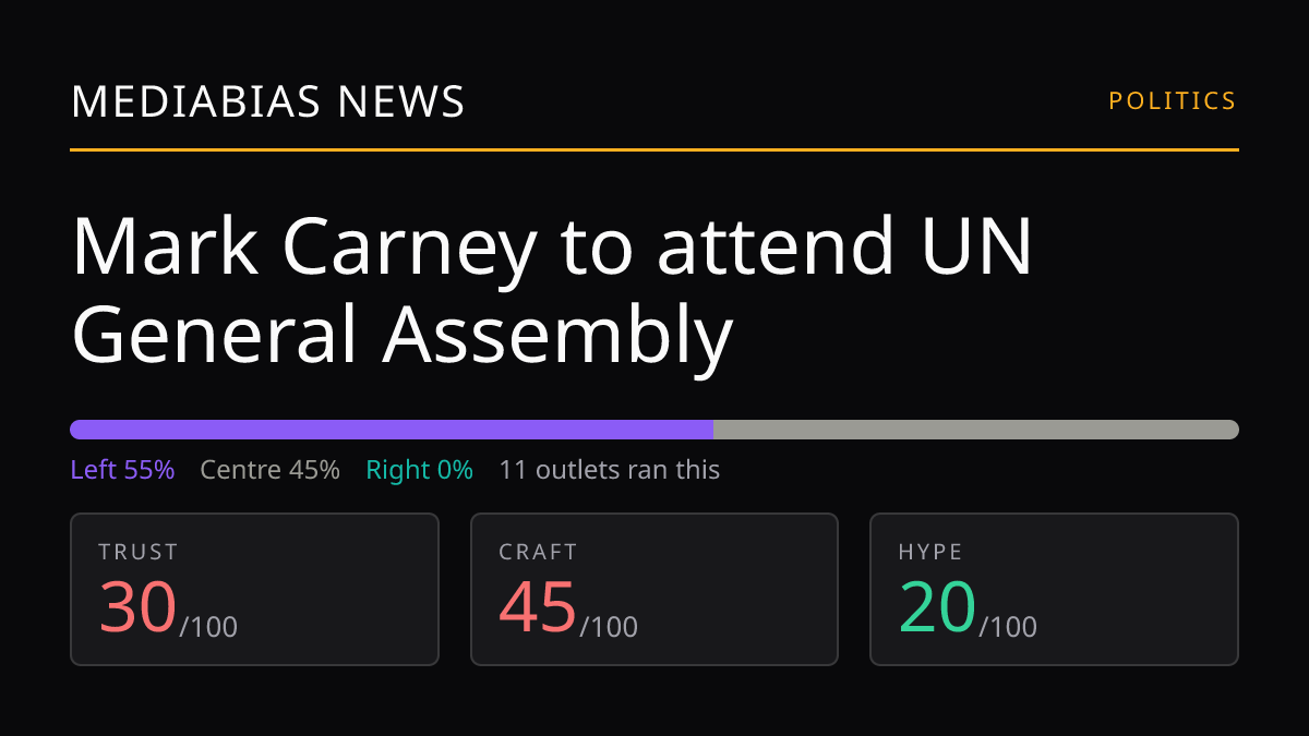 Mark Carney to attend UN General Assembly