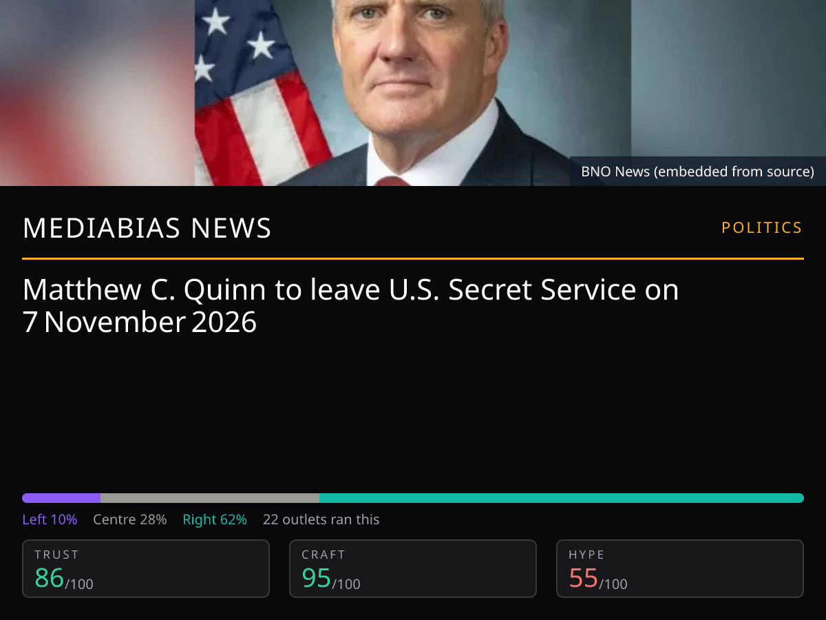 Matthew C. Quinn leaves Secret Service | MediaBias News