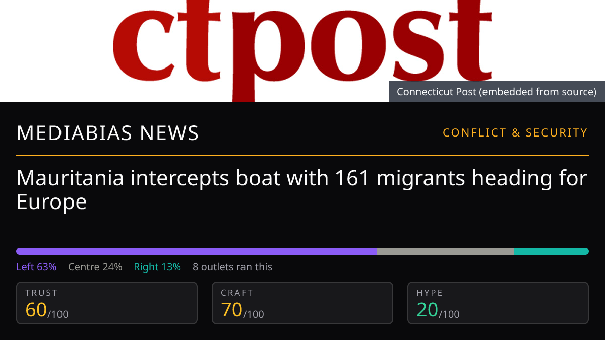 Mauritania intercepts boat with 161 migrants heading for Europe