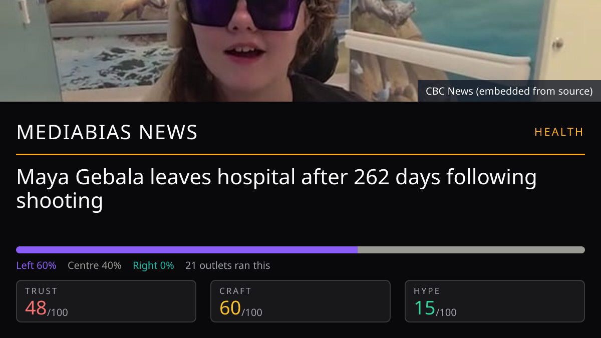 Maya Gebala leaves hospital after 262 days following shooting