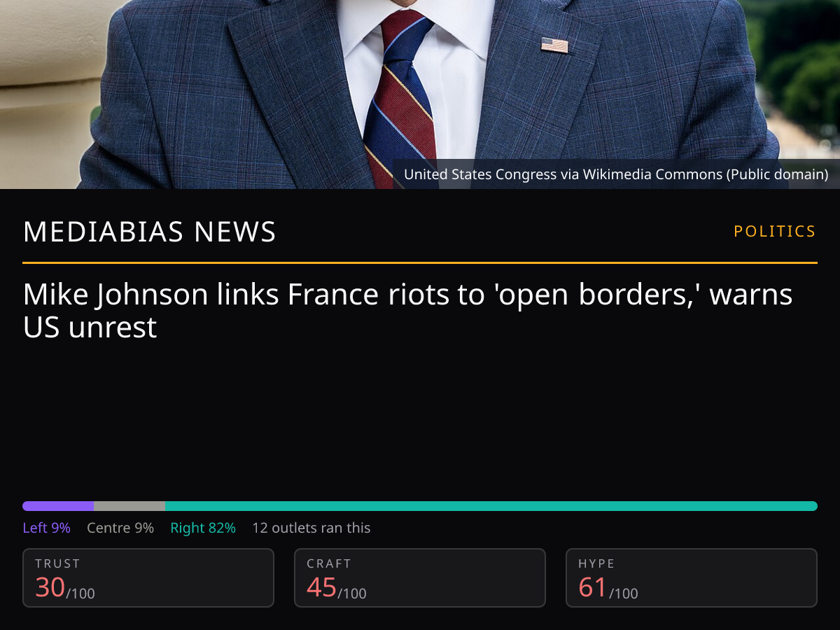 Mike Johnson on France riots | MediaBias News