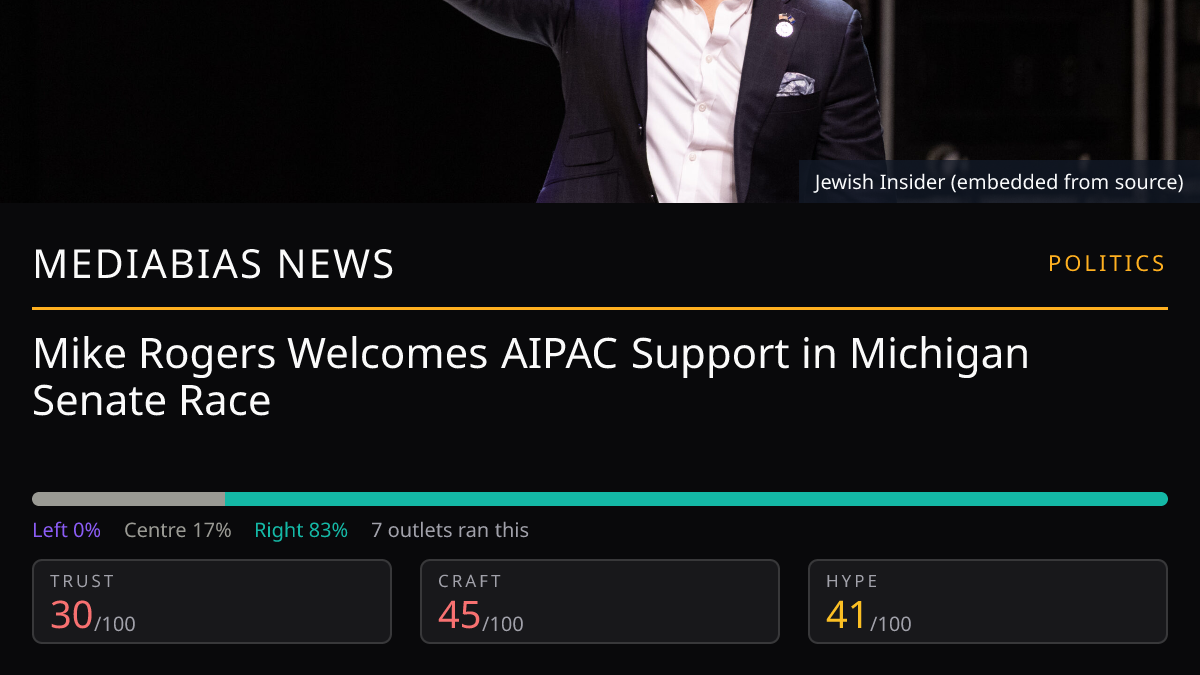 Mike Rogers Welcomes AIPAC Support in Michigan Senate Race