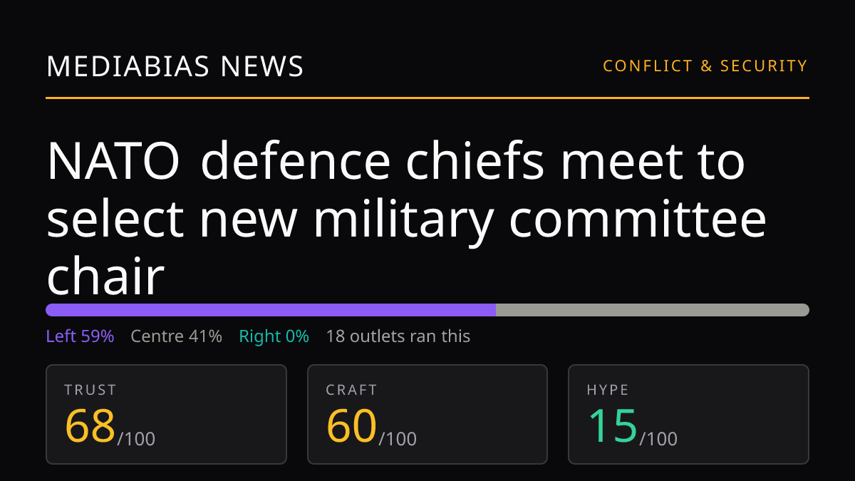 NATO defence chiefs meet to select new military committee chair