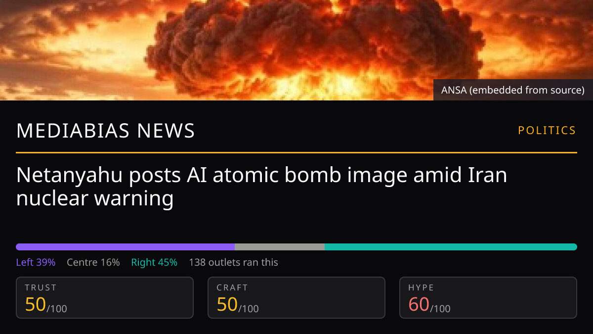 Netanyahu AI bomb post | MediaBias News