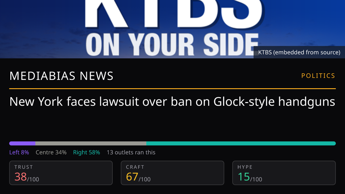 New York faces lawsuit over ban on Glock-style handguns