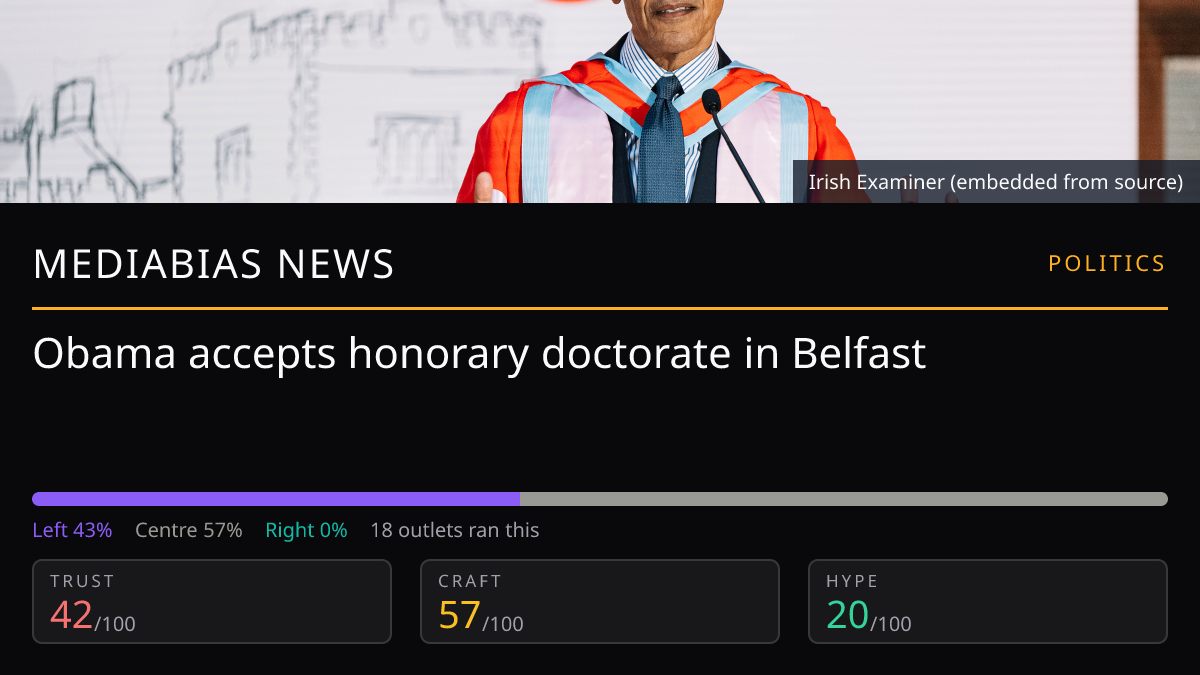 Obama Honoured in Belfast | MediaBias News