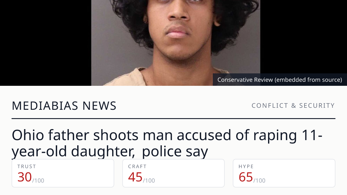 Ohio father shoots man accused of raping 11-year-old daughter, police say