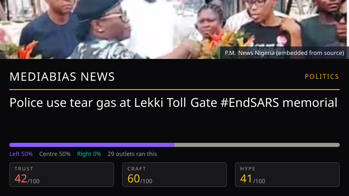 Police use tear gas at Lekki Toll Gate #EndSARS memorial