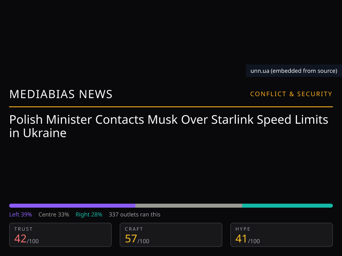 Starlink Limits in Ukraine | MediaBias News