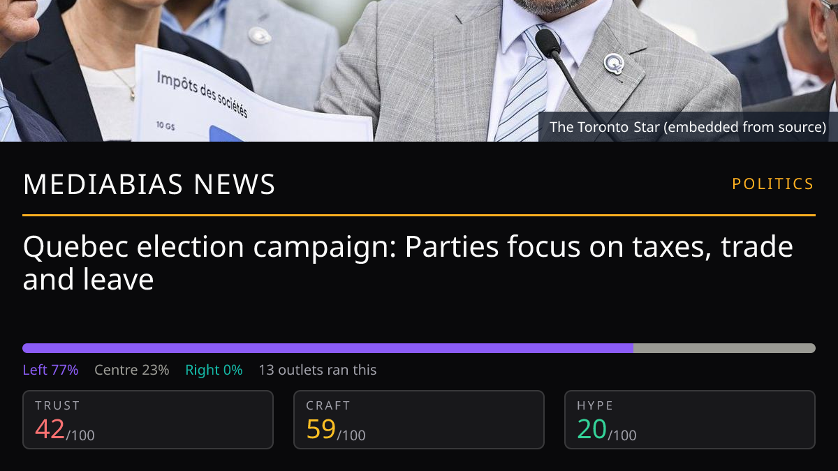 Quebec election campaign: Parties focus on taxes, trade and leave