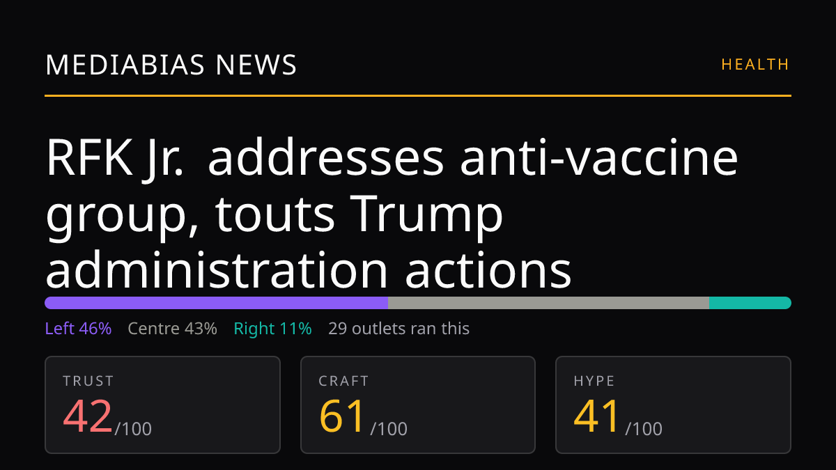 RFK Jr. addresses anti-vaccine group, touts Trump administration actions