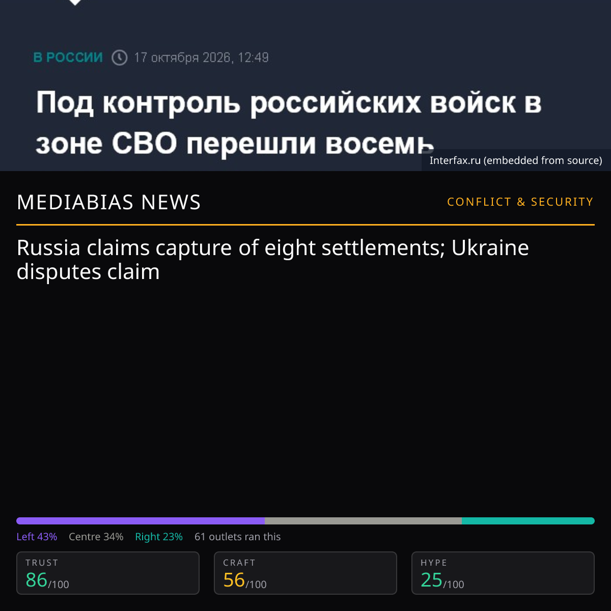 Russia Ukraine territorial dispute | MediaBias News