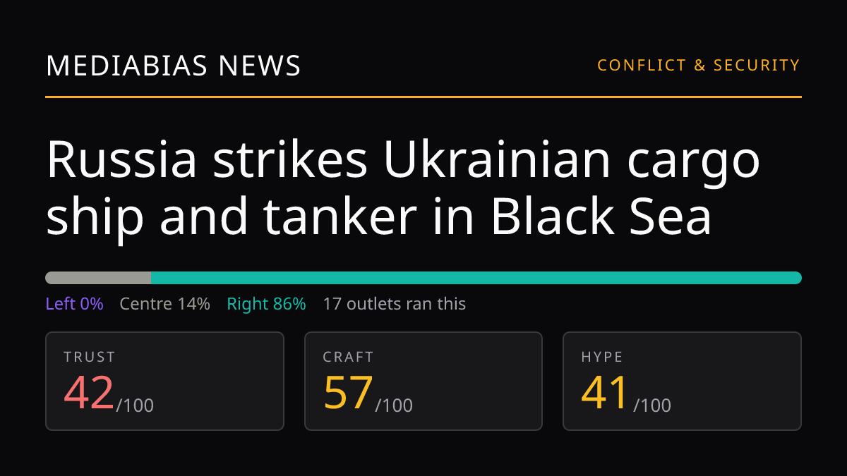 Russia strikes Ukrainian cargo ship and tanker in Black Sea