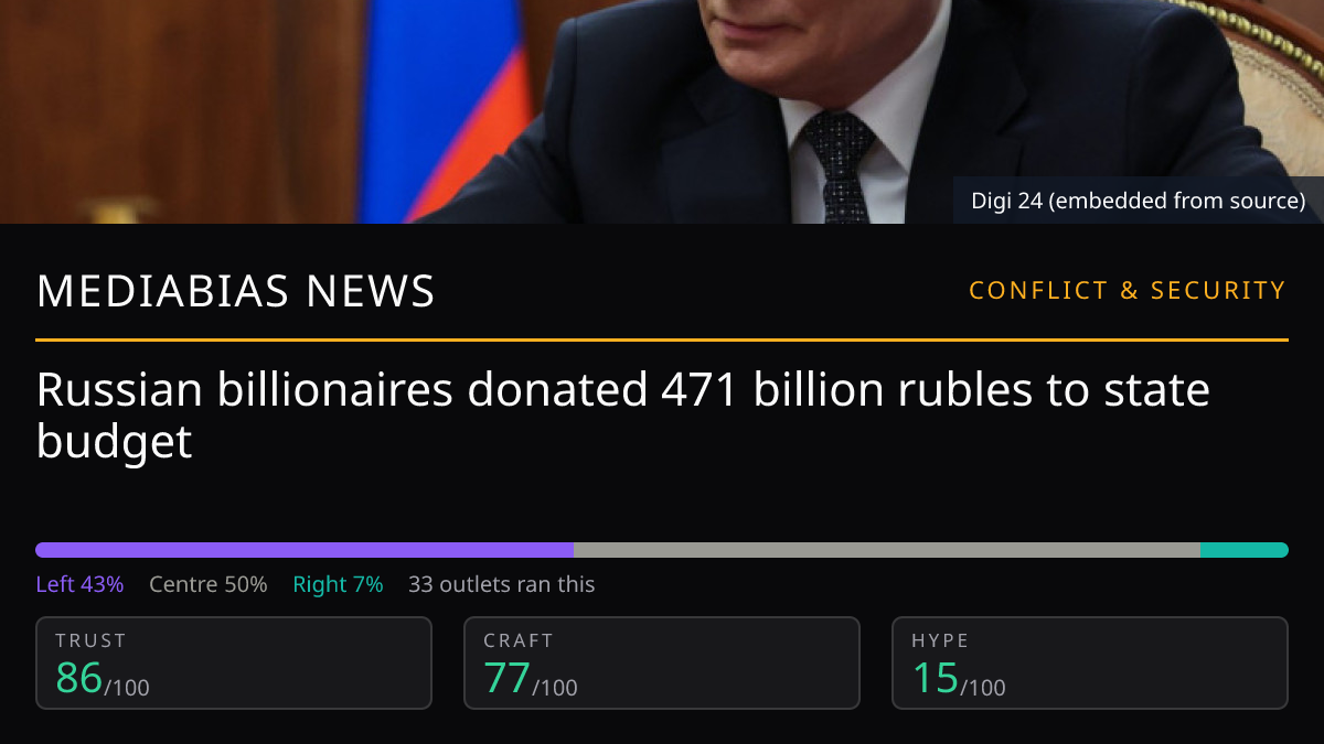 Russian billionaires donated 471 billion rubles to state budget